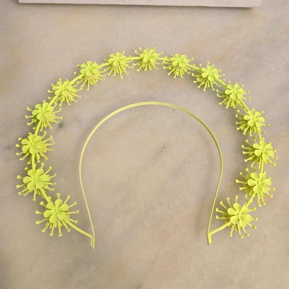 Carbickova Colourful Festival Halo Crown In neon yellow - Picture 6 of 10